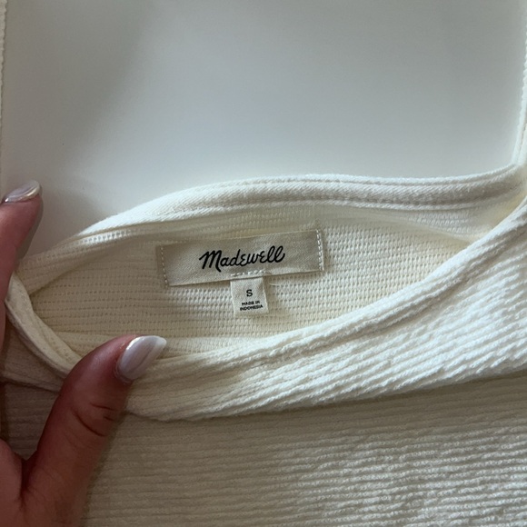 Ottoman Jacquard Square Neck Top Madewell - Picture 2 of 3